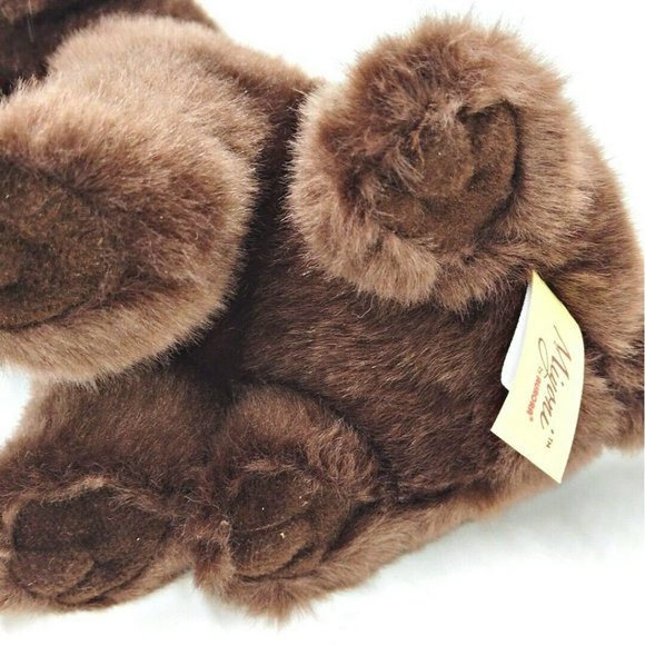 MIYONI TOTS CHOCOLATE LAB PLUSH PUPPY DOG AURORA 8" WITH NECK TAG BROWN TOY - Picture 3 of 5